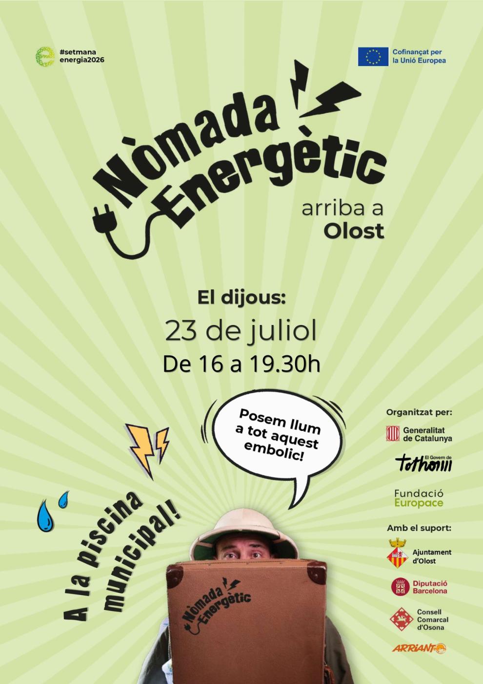 El dijous 23 de juliol a la tarda el Nòmada Energètic arriba a Olost per apropar l’assessorament energètic a la ciutadania
